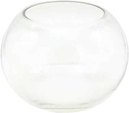 WGV Bowl Glass Vase, Diameter 6", Height 4.5", Open Width 4", (Multiple Sizes Choices) Clear Bubble Planter Terrarium Fish Bowl for Wedding Event Home Decor, 1 Piece (VBW0006A)