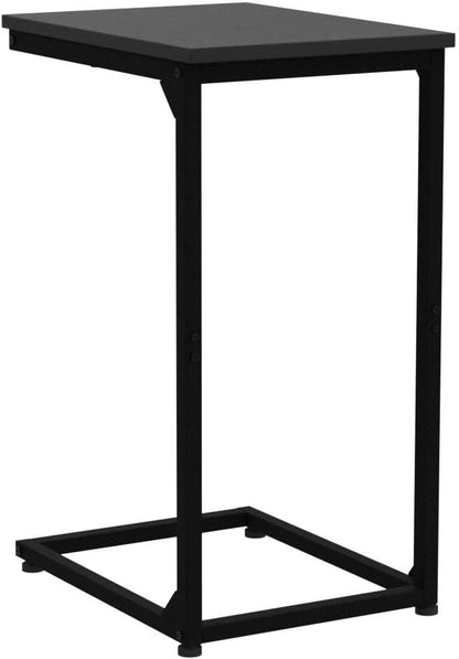 AMHANCIBLE C Shaped Side Table, End Tables Living Room Set of 2, Slide Under Couch Table for Sofa, TV Trays for Bedroom, Small Space, Rustic Brown HET02CBR