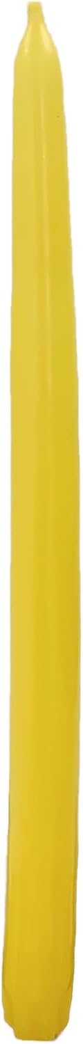 D'light Online White Taper Candles, 10 Inch Premium Quality Candles Hand-Dipped Tapered Candles, Dripless, Smokeless and Unwrapped Bulk Pack for Events - Set of 12 (10 Inch, White)