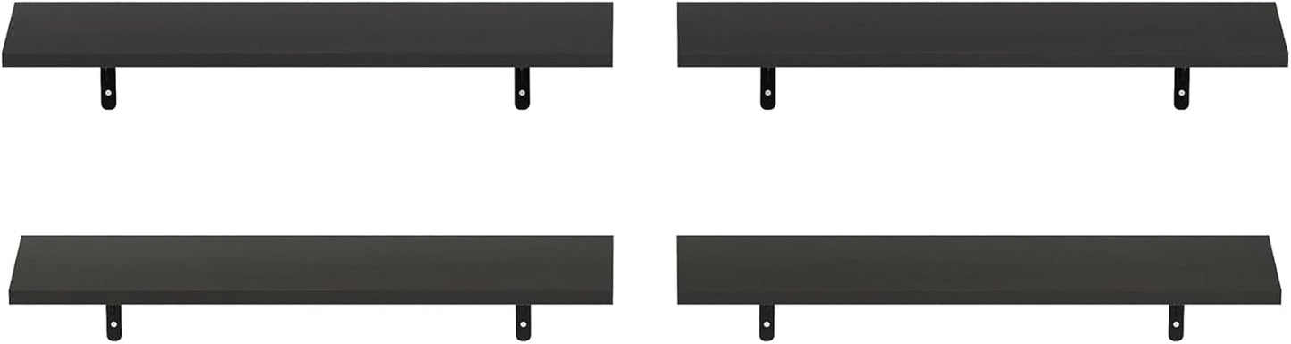Furinno Rossi 5-Tier Wall Mount Floating Radial Corner Shelf, White
