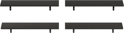 Furinno Rossi 5-Tier Wall Mount Floating Radial Corner Shelf, White