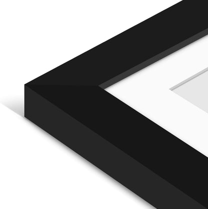 Americanflat 8x10 Picture Frame with Shatter-Resistant Glass - Use as 5x7 Frame with Mat or Display 8x10 Photo Without Mat - Signature Collection - Picture Frames for Tabletop and Wall Display - Black