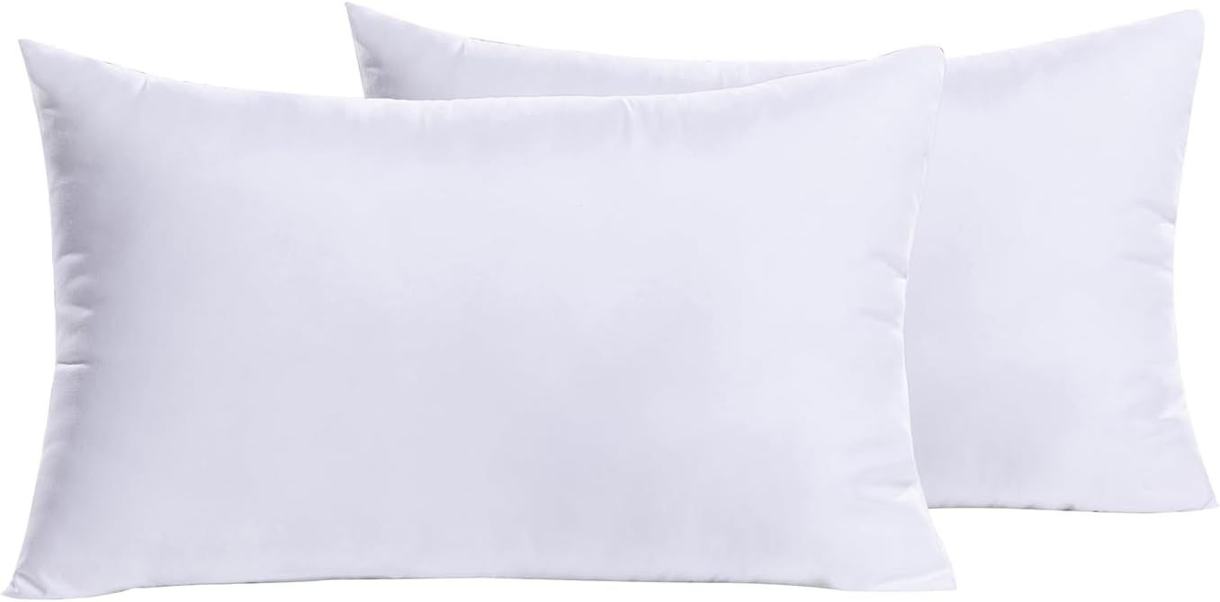 MIULEE 12x20 Pillow Inserts Set of 2, Rectangle Decorative Throw Pillow Premium Fluffy Lumbar Pillow Forms Stuffer for Living Room Sofa Couch Bed