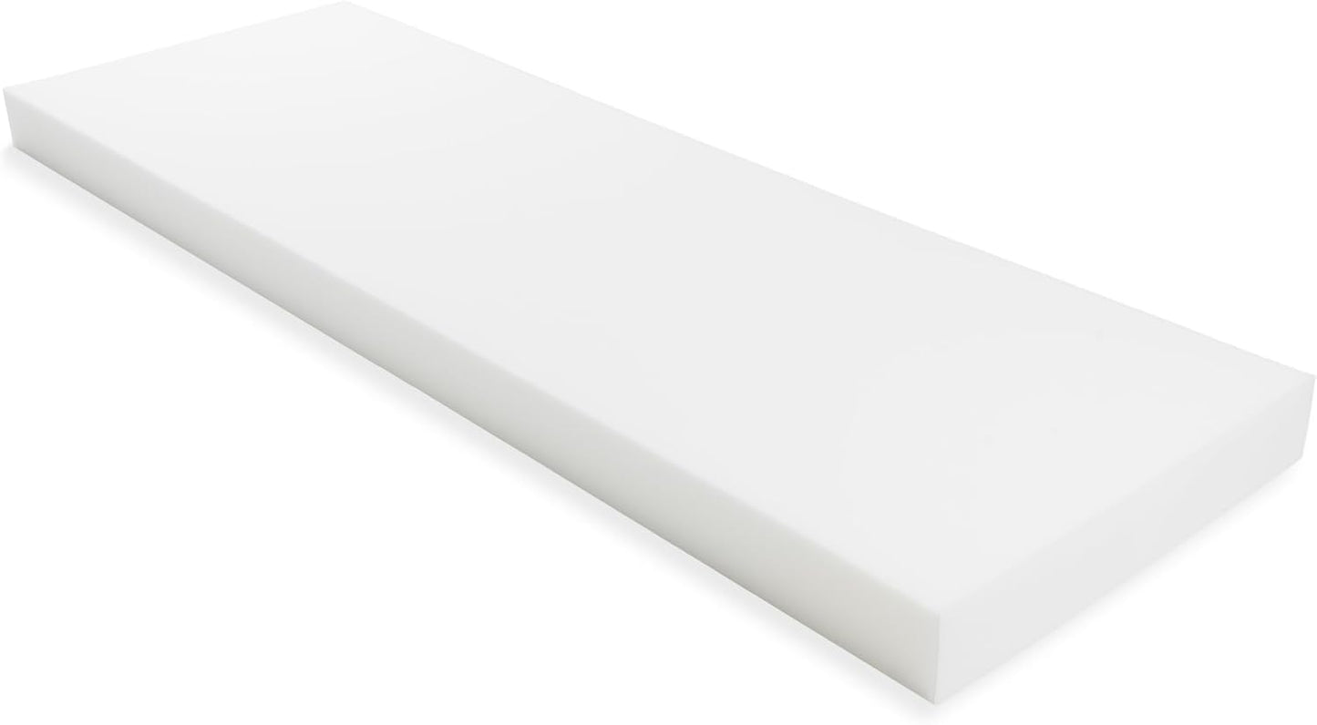 GoTo Foam 1" Height x 24" Width x 72" Length 44ILD (Firm) Upholstery Cushion Made in USA