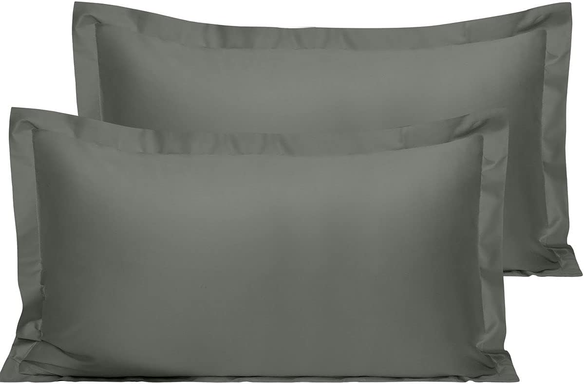 NTBAY Cotton 26x26 Euro Sham Covers - 500 Thread Count Egyptian Cotton Euro Pillow Covers, 2 Pack Super Soft and Breathable 26x26 Pillow Covers, Square Pillow Cases, White