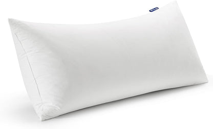 MIULEE 22x22 Pillow Inserts,Set of 2 Down Feather Throw Pillows for Couch Sofa Bed, Decorative Fluffy Throw Pillow Inserts Cotton Fabric,White