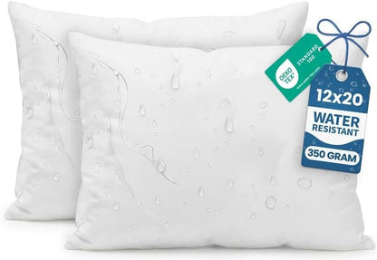 Utopia Bedding Outdoor Pillow Inserts 18 x 18 Inches (Pack of 4, White), Water Resistant Garden Throw Pillows for Patio and Porch Furniture