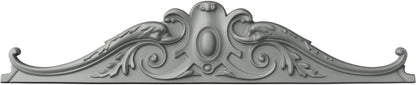 Ekena Millwork 42 3/8"W x 8 3/8"H x 2 1/2"P Kendall Center with Scrolls Onlay