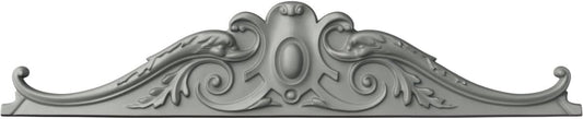 Ekena Millwork 42 3/8"W x 8 3/8"H x 2 1/2"P Kendall Center with Scrolls Onlay