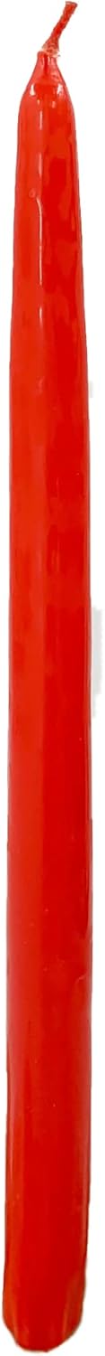 D'light Online White Taper Candles, 10 Inch Premium Quality Candles Hand-Dipped Tapered Candles, Dripless, Smokeless and Unwrapped Bulk Pack for Events - Set of 12 (10 Inch, White)
