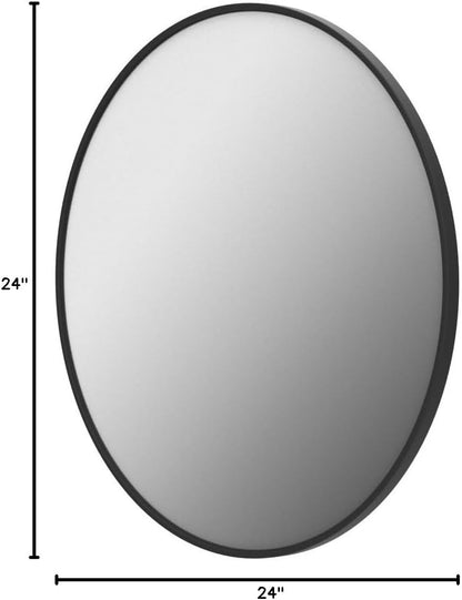 Fabuday Black Circle Mirror for Wall 20 inch - Round Mirrors for Bathroom, Entryway, Living Room, Hallway, Bedroom Decor, Small Matte Framed