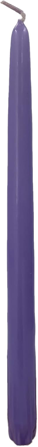 D'light Online White Taper Candles, 10 Inch Premium Quality Candles Hand-Dipped Tapered Candles, Dripless, Smokeless and Unwrapped Bulk Pack for Events - Set of 12 (10 Inch, White)