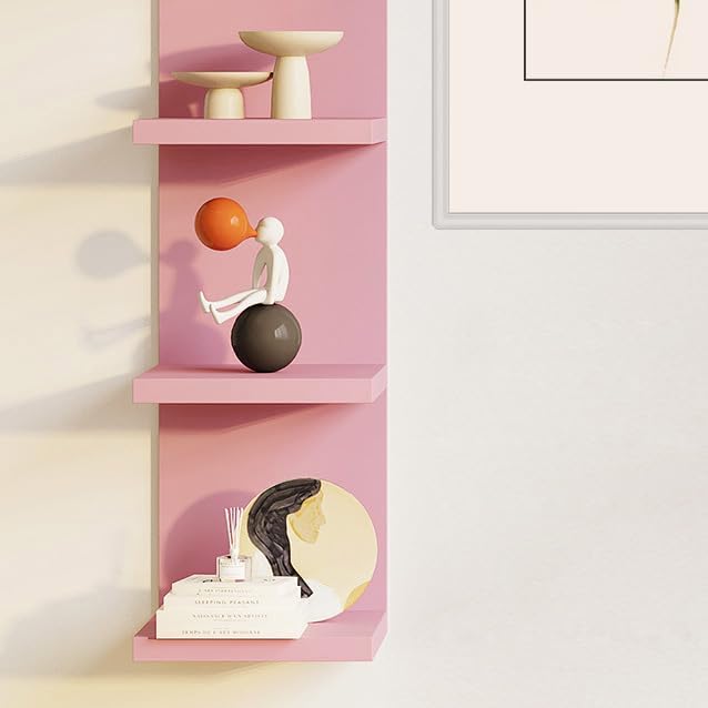 LitaEther Versatile 7 Tier Wall Shelf Unit,White Lack Wall Shelf,Display Floating Shelf with LED Remote Control Light