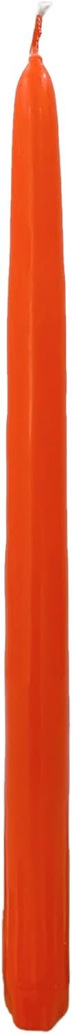 D'light Online White Taper Candles, 10 Inch Premium Quality Candles Hand-Dipped Tapered Candles, Dripless, Smokeless and Unwrapped Bulk Pack for Events - Set of 12 (10 Inch, White)
