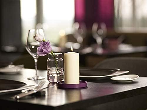 BOLSIUS 6 Ivory Pillar Candles Bulk - 3x4 Inches Candle Set - 40+ Hours Clean Burning - No Palm Oil - 0% Animal Fat - Premium European Quality - Unscented Dripless Restaurant Pillars