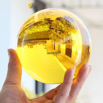 CHENGXINWENHUA Decorative Orbs for Bowls and Vases Set of 1，Diameter 3" Crystal Sphere Ball,Camera Sphere and Photography Orb (Green-1)