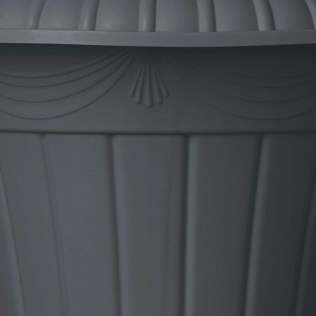 Arcadia Garden Products PL10CP Classic Traditional Plastic Urn Planter Indoor/Outdoor, 15" x 13", Brushed Copper
