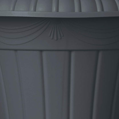 Arcadia Garden Products PL10CP Classic Traditional Plastic Urn Planter Indoor/Outdoor, 15" x 13", Brushed Copper