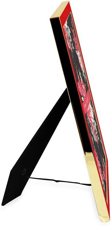 Laura Ashley 5x7 Navy Enamel Picture Frame, Gold Metal Edge with Easel, for Countertop, Counterspace, Tabletop Display, Bookshelf, Desk, Wall Décor, Photo Gallery (5x7, Navy W/Gold)