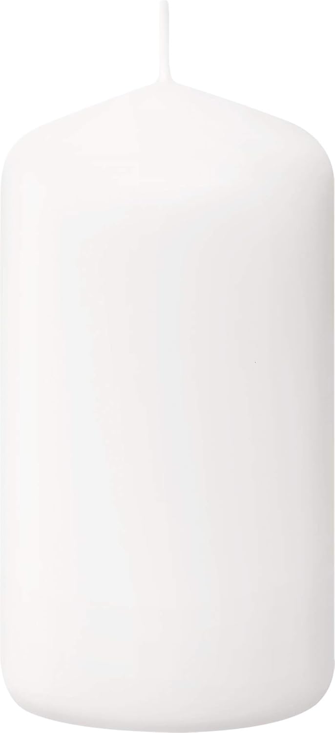 Bolsius White Pillar Candles – 2x6 Unscented Candle Set of 20 – Dripless, Smokeless, and Clean Burning Household Dinner Candles – Perfect for Weddings, Parties, Dinners – 20 Decorative Candles