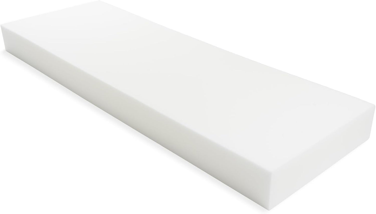 GoTo Foam 1" Height x 24" Width x 72" Length 44ILD (Firm) Upholstery Cushion Made in USA