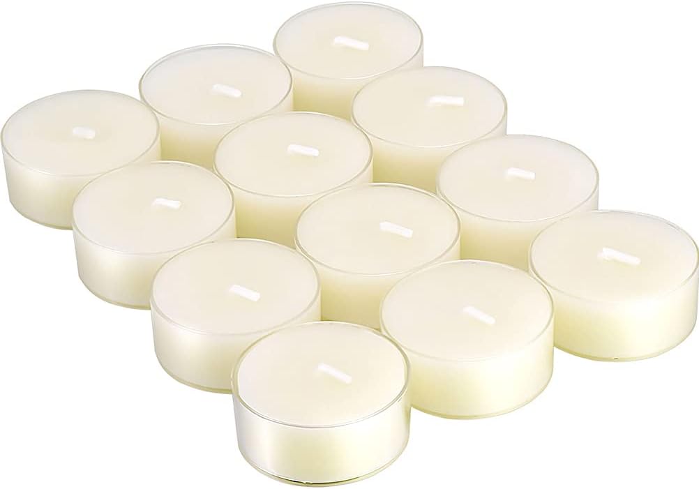Natural Yellow Beeswax Tealight Candles - 12pcs - Organic Candle Natural Scent Smokeless Clean Burning