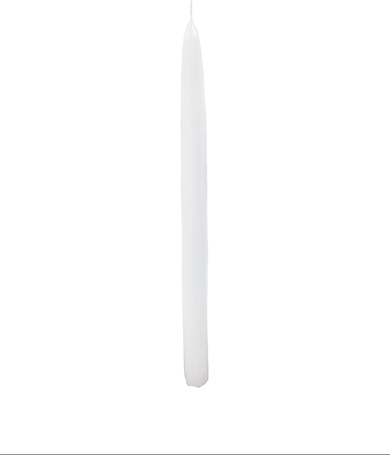 D'light Online White Taper Candles, 10 Inch Premium Quality Candles Hand-Dipped Tapered Candles, Dripless, Smokeless and Unwrapped Bulk Pack for Events - Set of 12 (10 Inch, White)