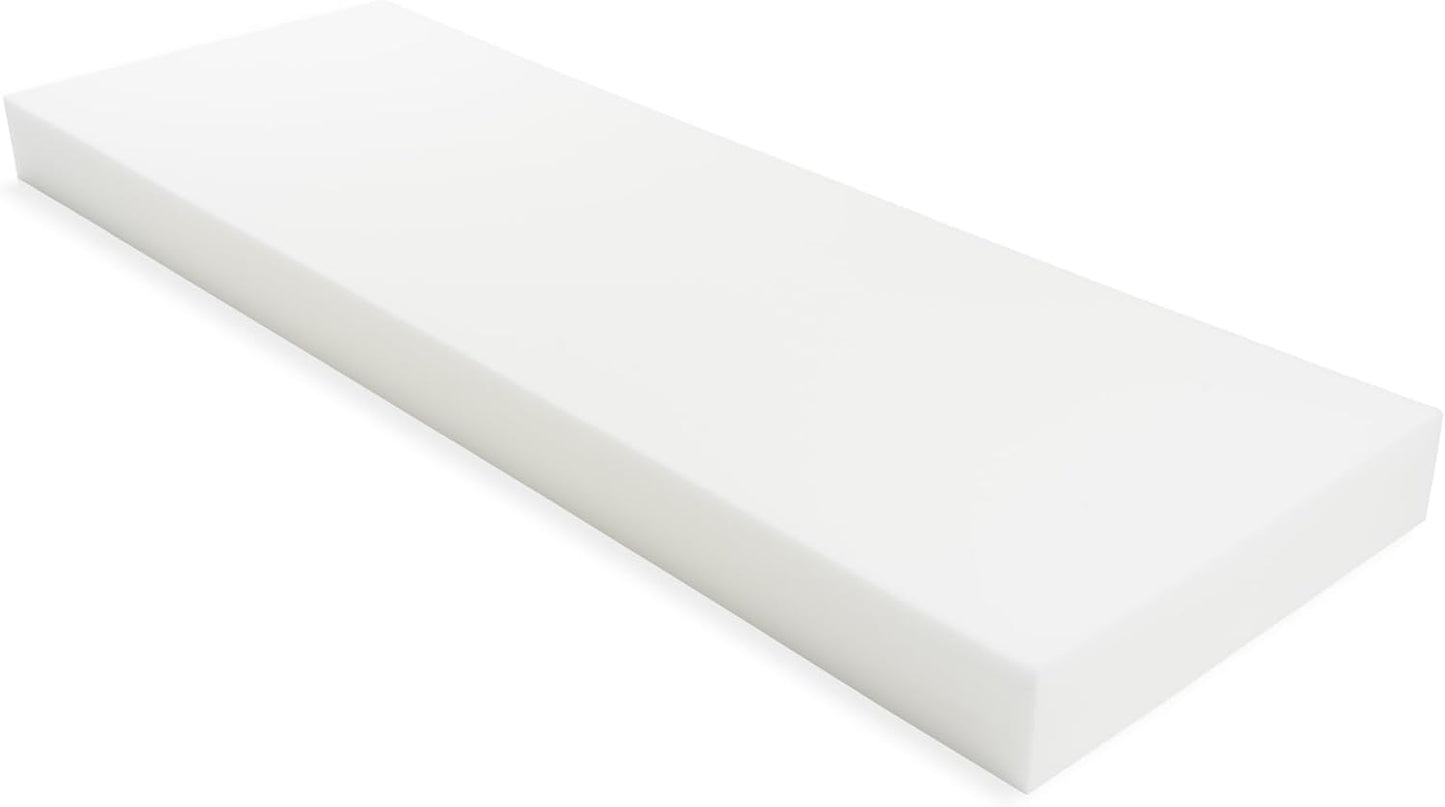 GoTo Foam 1" Height x 24" Width x 72" Length 44ILD (Firm) Upholstery Cushion Made in USA