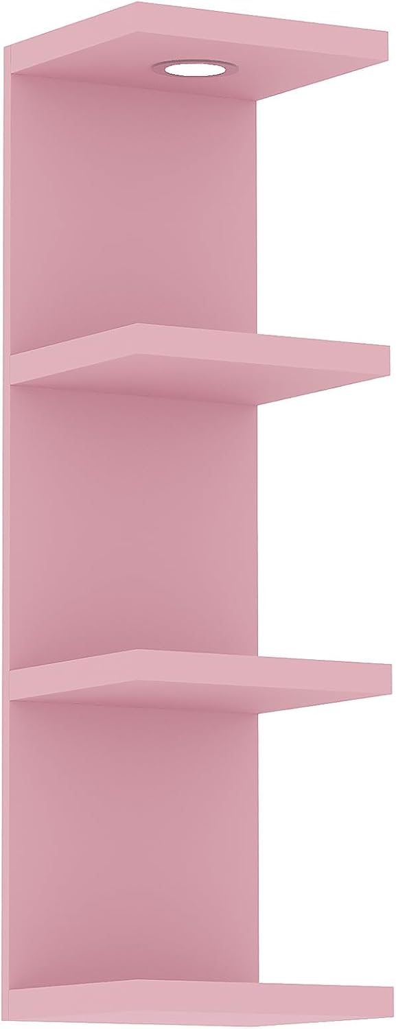 LitaEther Versatile 7 Tier Wall Shelf Unit,White Lack Wall Shelf,Display Floating Shelf with LED Remote Control Light
