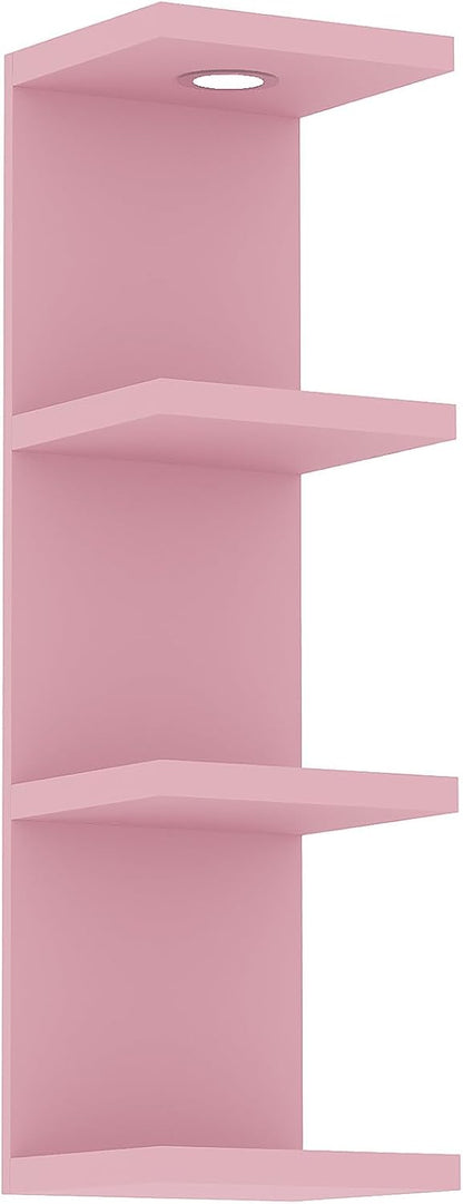 LitaEther Versatile 7 Tier Wall Shelf Unit,White Lack Wall Shelf,Display Floating Shelf with LED Remote Control Light