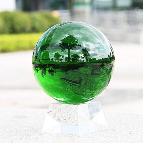CHENGXINWENHUA Decorative Orbs for Bowls and Vases Set of 1，Diameter 3" Crystal Sphere Ball,Camera Sphere and Photography Orb (Green-1)