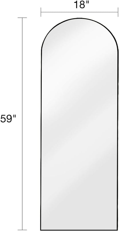 ITSRG Floor Mirror, Full Length Mirror with Stand, Arched Wall Mirror, Gold Floor Mirror Freestanding, Wall Mounted Mirror for Bedroom Living Room, Gold