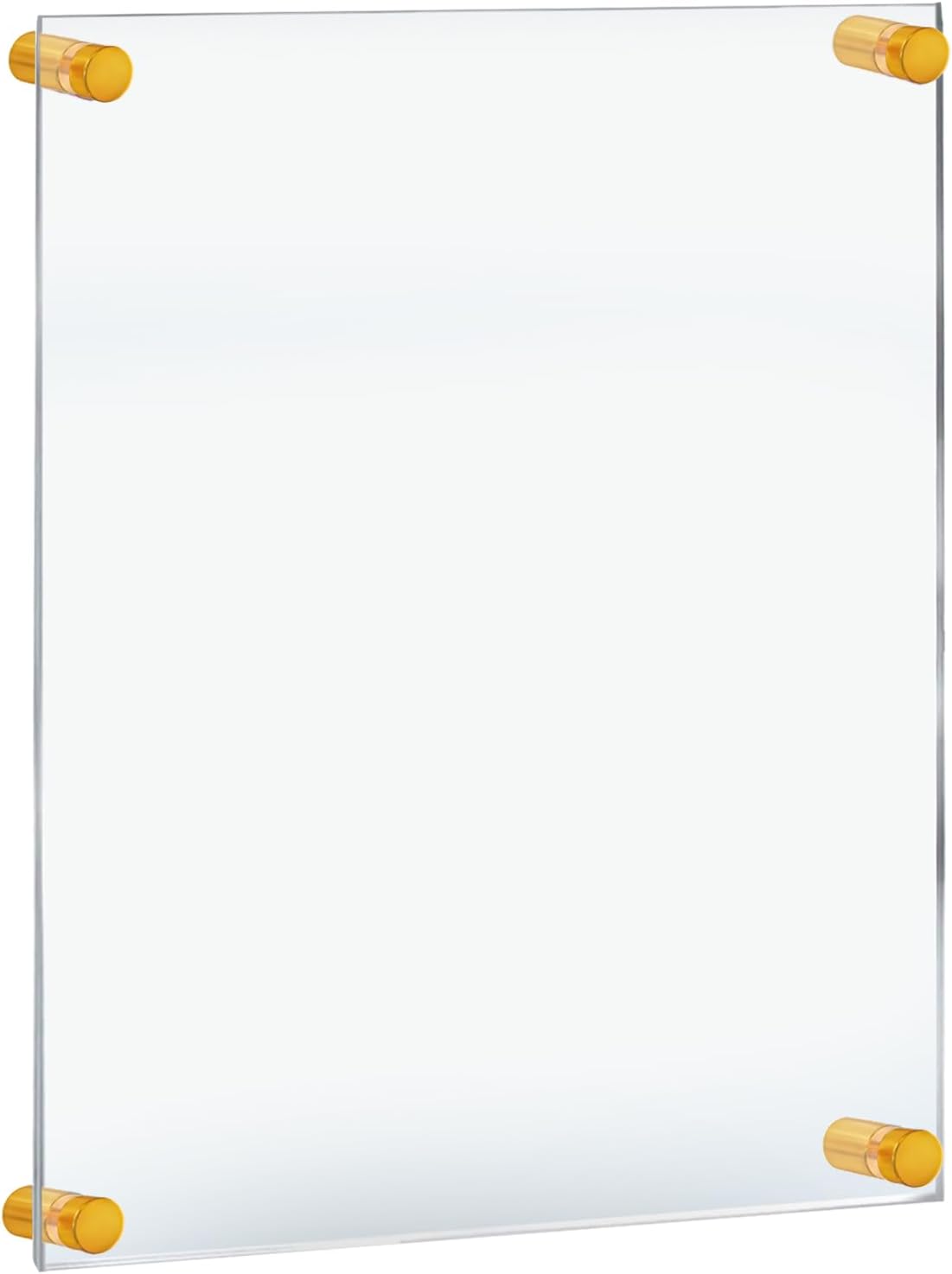 Azar Displays,105536, Floating Acrylic Wall Frame with Silver Hardware Stand Off Caps, Clear Hanging Photo Frame Display Mount with Frameless Border, Glass-Like Frame for Large Prints, 24" x 36"