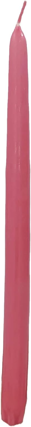 D'light Online White Taper Candles, 10 Inch Premium Quality Candles Hand-Dipped Tapered Candles, Dripless, Smokeless and Unwrapped Bulk Pack for Events - Set of 12 (10 Inch, White)