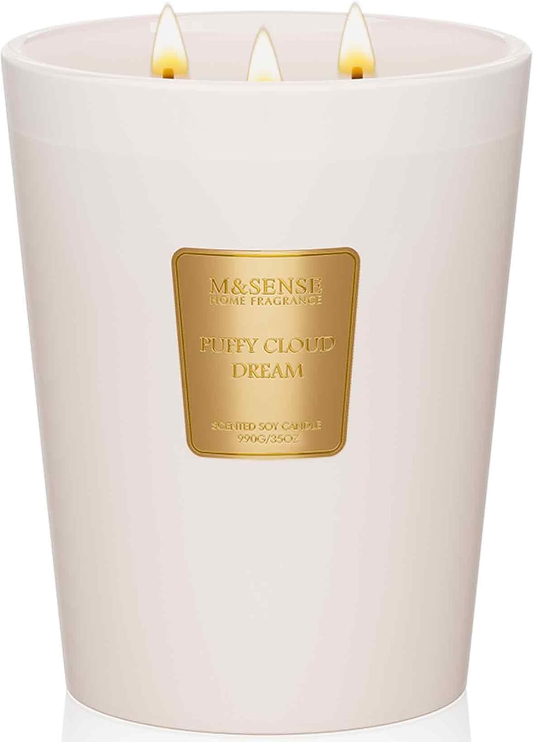 M&SENSE Jasmine Candles Highly Scented 3 Wick 35oz 150 Hours Burn Extra Large Jar Candles for Women, Natural Soy Wax Aromatherapy Candle for Stress Relief, Meditation, Yoga, Spa - Colors B