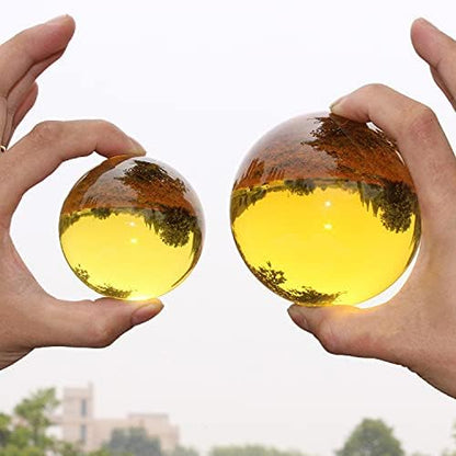 CHENGXINWENHUA Decorative Orbs for Bowls and Vases Set of 1，Diameter 3" Crystal Sphere Ball,Camera Sphere and Photography Orb (Green-1)