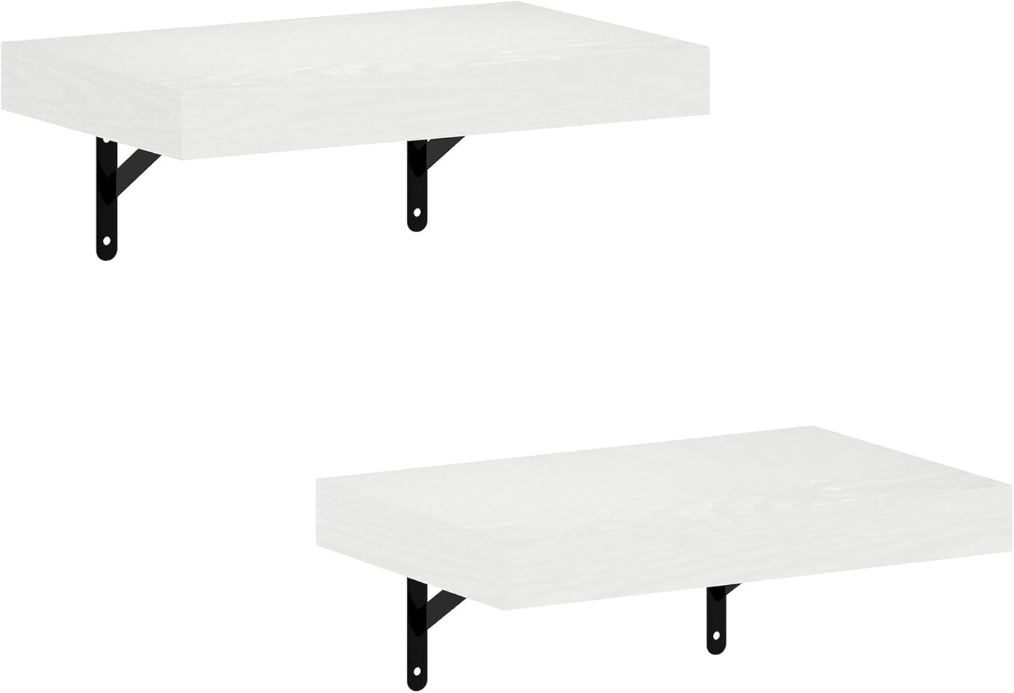 Furinno Rossi 5-Tier Wall Mount Floating Radial Corner Shelf, White