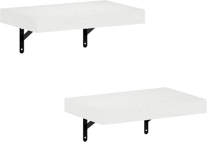 Furinno Rossi 5-Tier Wall Mount Floating Radial Corner Shelf, White