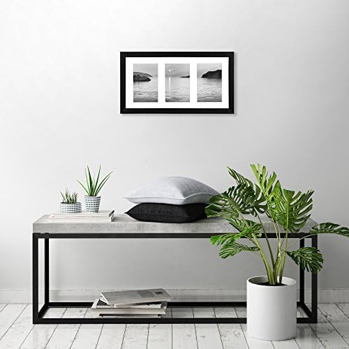 Americanflat 4x6 Collage Picture Frame with Shatter-Resistant Glass - Fits Five 4x6 Photos or Use as One 11x14 Picture Frame - Signature Collection - Collage Frames for Wall Display - Black