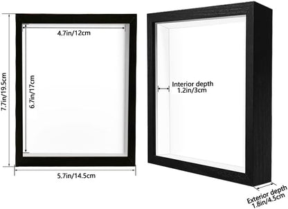 8x8 Shadow Box Frame Display Case with Letter Stickers, 3D Picture Frame, Display Case Box for Memorabilia, Baby Items, Wedding Memories, Crafts, Tickets and Photos (White, 8x8)