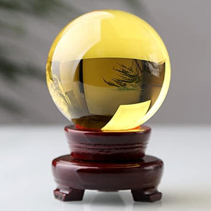 CHENGXINWENHUA Decorative Orbs for Bowls and Vases Set of 1，Diameter 3" Crystal Sphere Ball,Camera Sphere and Photography Orb (Green-1)