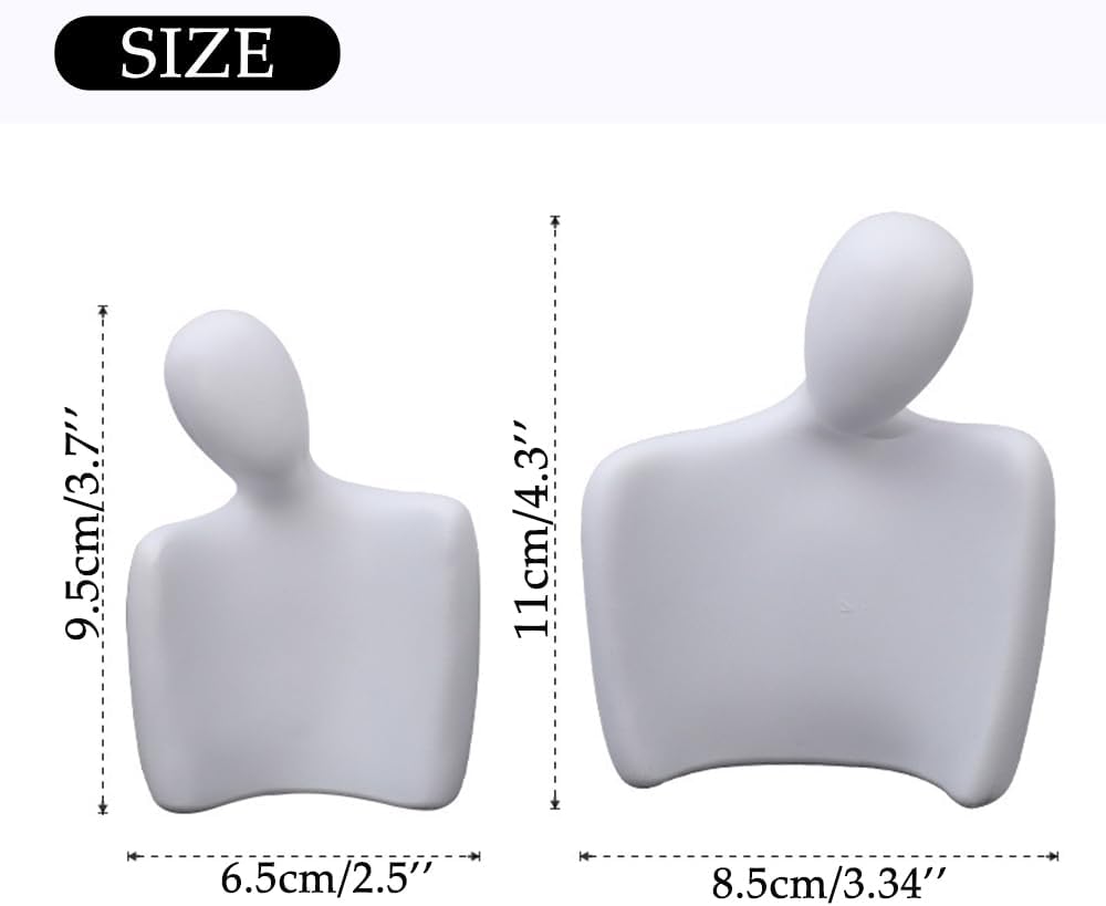 Couple Statue for Home Decor,Hugging Couple Figurines,Valentines Decor,Modern Romantic Sculptures for Living Room Bedroom Office(White+Black)