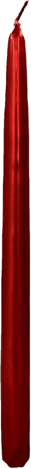 D'light Online White Taper Candles, 10 Inch Premium Quality Candles Hand-Dipped Tapered Candles, Dripless, Smokeless and Unwrapped Bulk Pack for Events - Set of 12 (10 Inch, White)