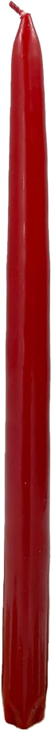 D'light Online White Taper Candles, 10 Inch Premium Quality Candles Hand-Dipped Tapered Candles, Dripless, Smokeless and Unwrapped Bulk Pack for Events - Set of 12 (10 Inch, White)