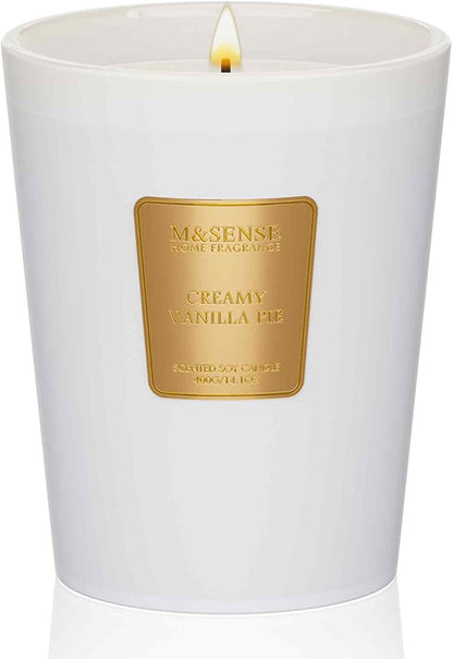 M&SENSE Jasmine Candles Highly Scented 3 Wick 35oz 150 Hours Burn Extra Large Jar Candles for Women, Natural Soy Wax Aromatherapy Candle for Stress Relief, Meditation, Yoga, Spa - Colors B