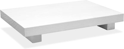 Nuogo Wood Riser Tray Soap, Stand Soap Tray for Kitchen Sink, Wood Pedestal for Kitchen Counter Sink Stand Decorative Rustic Bathroom Dishes Plant Bottles Candles Display(12 x 7 Inch,Brown)