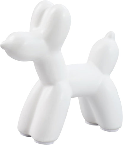 Notakia Cute Ceramics Balloon Dog Statue Crafts Gold Living Room Desktop Decorations,Handmade Modern Small Ceramic Animal Statue Ornament Gold Home Decor Accents
