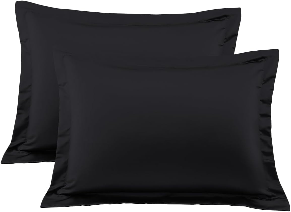 Euro Sham Covers 26x26 Set of 2 White 600 Thread Count 100% Egyptian Cotton Pack of 2 Euro 26x26 Pillow Covers Cushion Cover Cases Soft Skin Friendly European Size Decorative Square Pillow Shams