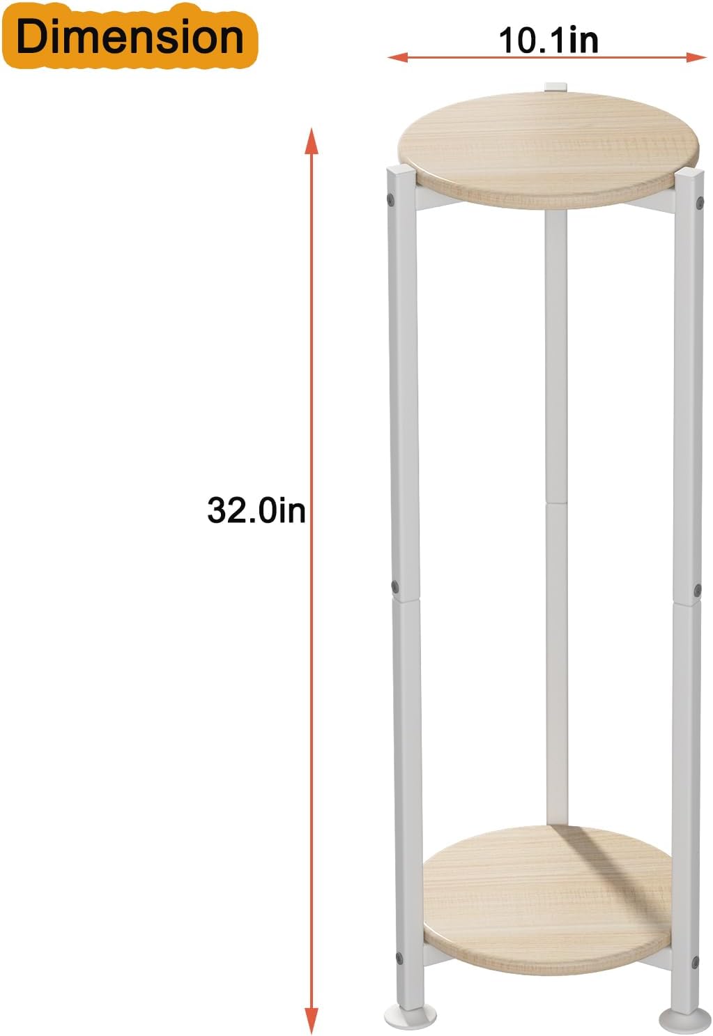 Plant Stand Indoor Corner Tall 2 Tier Metal Modern Flower Storage Plant Shelf Holder for Living Room Balcony Garden,Black (2 Tier-Black Round)