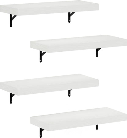 Furinno Rossi 5-Tier Wall Mount Floating Radial Corner Shelf, White